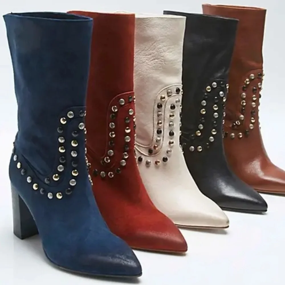 Free People Studded Dakota Heel Boots - Picture 12 of 13